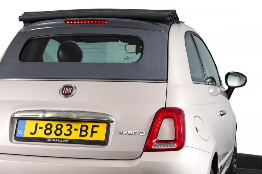 Fiat 500C 1.0 Hybrid Star Org. NL. | Bianco Stella | Cabrio | Cruise | PDC | NAV | ECC | DAB | LM 15" |