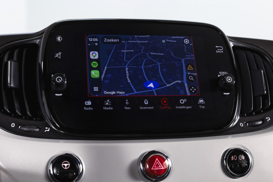 Fiat 500C 1.0 Hybrid Star Org. NL. | Bianco Stella | Cabrio | Cruise | PDC | NAV | ECC | DAB | LM 15" |