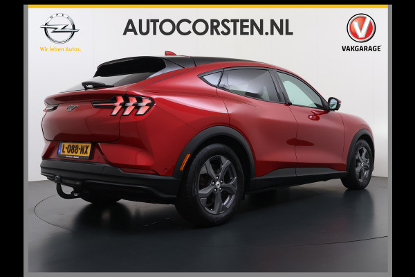 Ford Mustang Mach-E Extended RWD 98kWh SOH 94% Trekhaak Adap.Cruise B&O-Audio Leder 360°Camera Stoel+Stuurverwarming Navi Ecc Apple Carplay A Lmv 18" Privacy Glas Pdc Voorruitverwarming DAB Elek.Achterklep Keyless Dodehoekwaarschuwing 1e Eigenaar 750KG Trekgewicht Origineel Nederlandse Auto