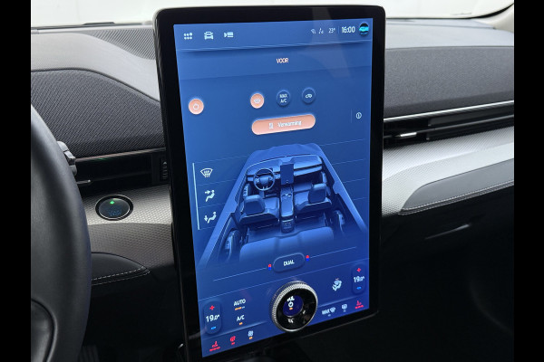 Ford Mustang Mach-E Extended RWD 98kWh SOH 94% Trekhaak Adap.Cruise B&O-Audio Leder 360°Camera Stoel+Stuurverwarming Navi Ecc Apple Carplay A Lmv 18" Privacy Glas Pdc Voorruitverwarming DAB Elek.Achterklep Keyless Dodehoekwaarschuwing 1e Eigenaar 750KG Trekgewicht Origineel Nederlandse Auto