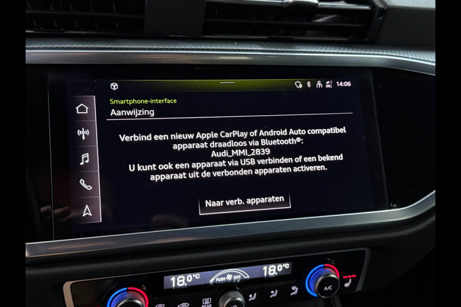 Audi Q3 45 TFSI e S line | 245 PK | Virtual Cockpit Plus | Camera | Black Optics | Leder | 2022