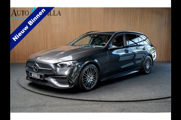 Mercedes-Benz C-Klasse Estate 180 AMG Line Leer Camera Navi LED Nightpack PTS Ambient Elekt. achterklep Elektr. trekhaak LM velgen BTW auto!