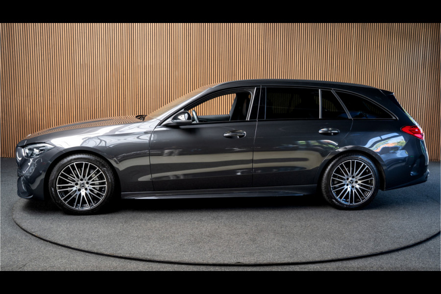 Mercedes-Benz C-Klasse Estate 180 AMG Line Leer Camera Navi LED Nightpack PTS Ambient Elekt. achterklep Elektr. trekhaak LM velgen BTW auto!