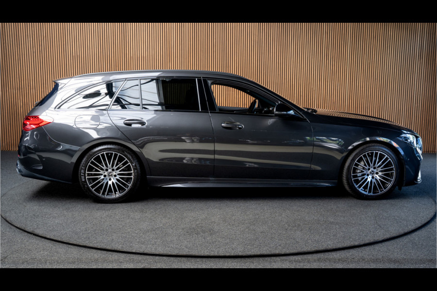Mercedes-Benz C-Klasse Estate 180 AMG Line Leer Camera Navi LED Nightpack PTS Ambient Elekt. achterklep Elektr. trekhaak LM velgen BTW auto!