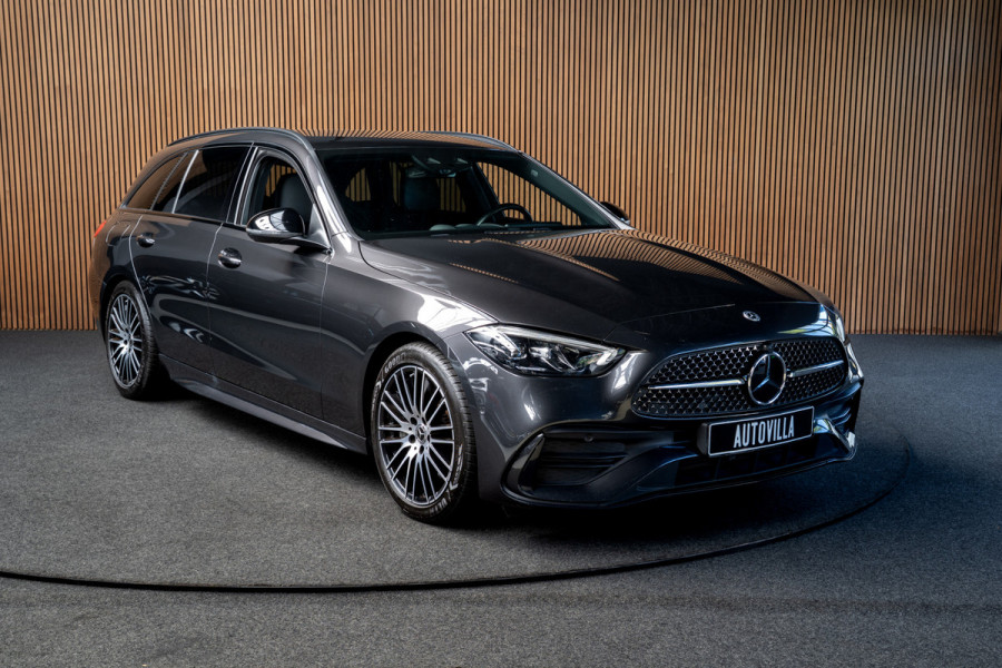Mercedes-Benz C-Klasse Estate 180 AMG Line Leer Camera Navi LED Nightpack PTS Ambient Elekt. achterklep Elektr. trekhaak LM velgen BTW auto!