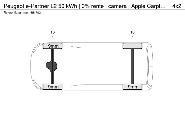 Peugeot e-Partner L2 50 kWh | 0% rente | camera | Apple Carplay/Android Auto | laadruimtebetimmering | Comfort stoelen | rijklaarprijs