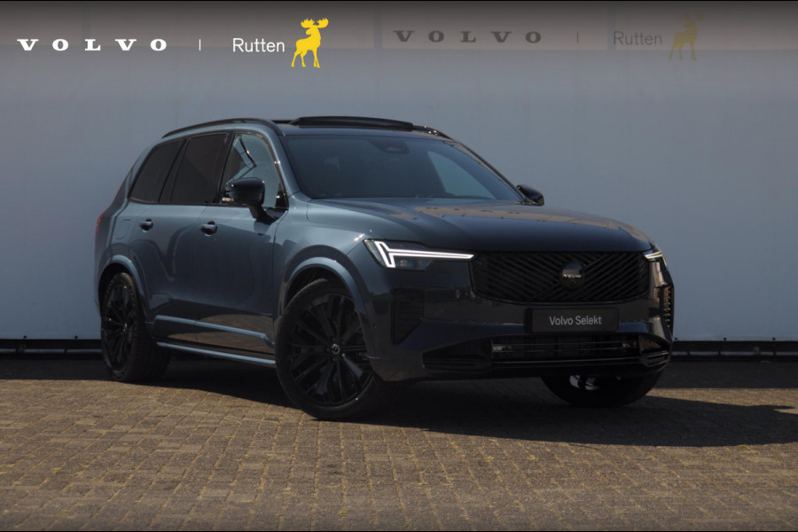 Volvo XC90 T8 455PK Automaat AWD Ultra Black Edition / Stoelmassage - en ventilatie Luchtvering / Trekhaak / Panoramadak / Google services / Elektrisch bedienbare voorstoelen met geheugen / Stoelverwarming voor en achter