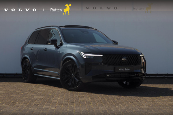 Volvo XC90 T8 455PK Automaat AWD Ultra Black Edition / Stoelmassage - en ventilatie Luchtvering / Trekhaak / Panoramadak / Google services / Elektrisch bedienbare voorstoelen met geheugen / Stoelverwarming voor en achter
