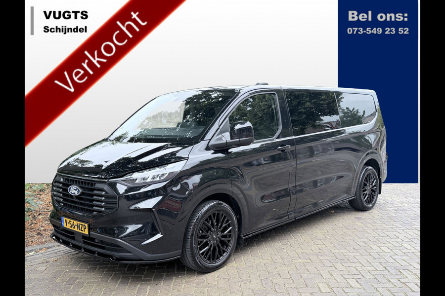 Ford Transit Custom 320 2.0 TDCI L2H1 Dubbel cabine Black Edition 19 inch, Stoelverwarming, Carplay, etc Snoeks Luxe dubbele cabine met alle opties