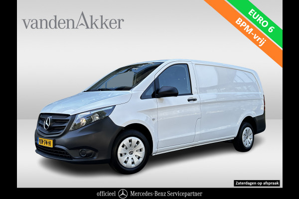 Mercedes-Benz Vito 110 CDI L2 Lang // Trekhaak // € 384,- p/mnd // Airco // 12 mnd Garantie // Bank // Radio // CV // Betimmering // Wieldoppen