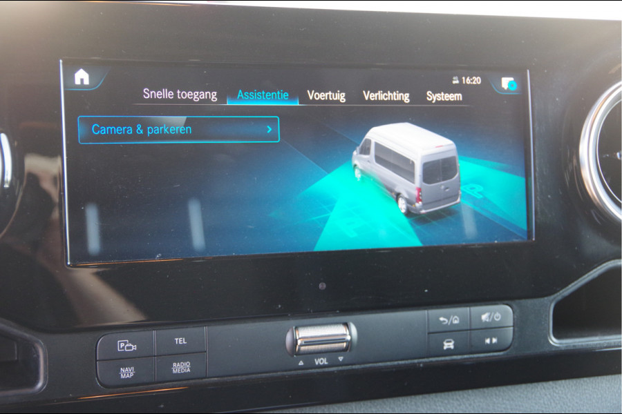 Mercedes-Benz Sprinter 319 3.0 CDI V6 L2H2 3-ZITS, AUT. LED, 3.5T TREKHAAK, MBUX 10'', STANDKACHEL, ZONNEKLEP, VOORSPOILER, KUNSTSTOFDELEN IN KLEUR, CA