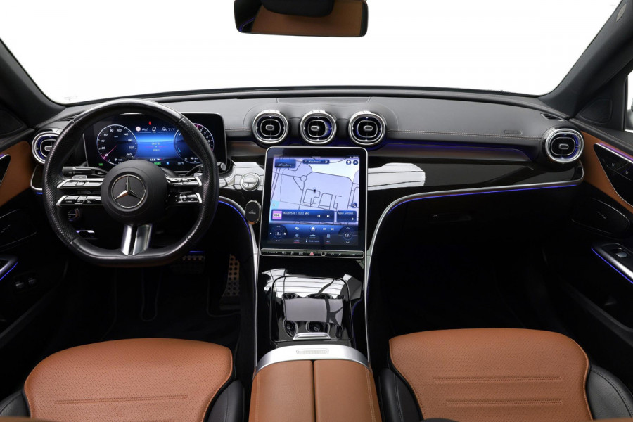 Mercedes-Benz C-Klasse C300e AMG Line |Pano|Burmester|Ambient|Trekhaak|Leder|