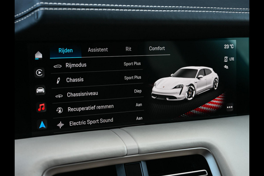 Porsche Taycan Sport Turismo 4S 79 kWh | Panoramdak | Bose | HUD | Camera | Night Vision | Carbon Interieur | Sport Chrono | Achterasbesturing | 14-Wegs Memory Seats | Stoelverwarming V+A | Passagiers Display |