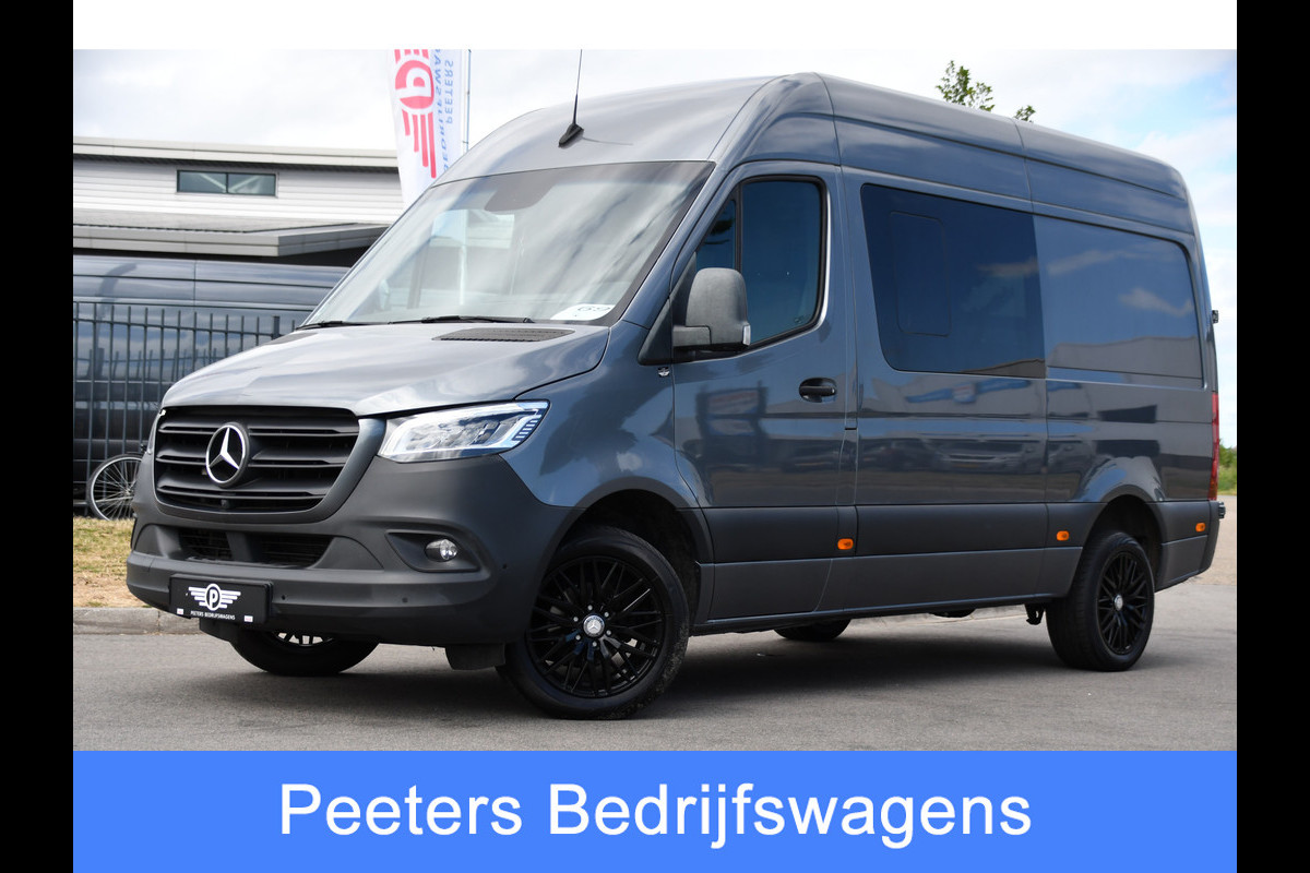 Mercedes-Benz Sprinter 319 V6 3.0 CDI L2H2 DC PB Edition 360 Camera, Cruise, Carplay, Automaat, LED, Stoelverwarming, 10,5'' Mbux, Multimedia, Geveerde stoel, 190pk, Trekhaak, Uniek!
