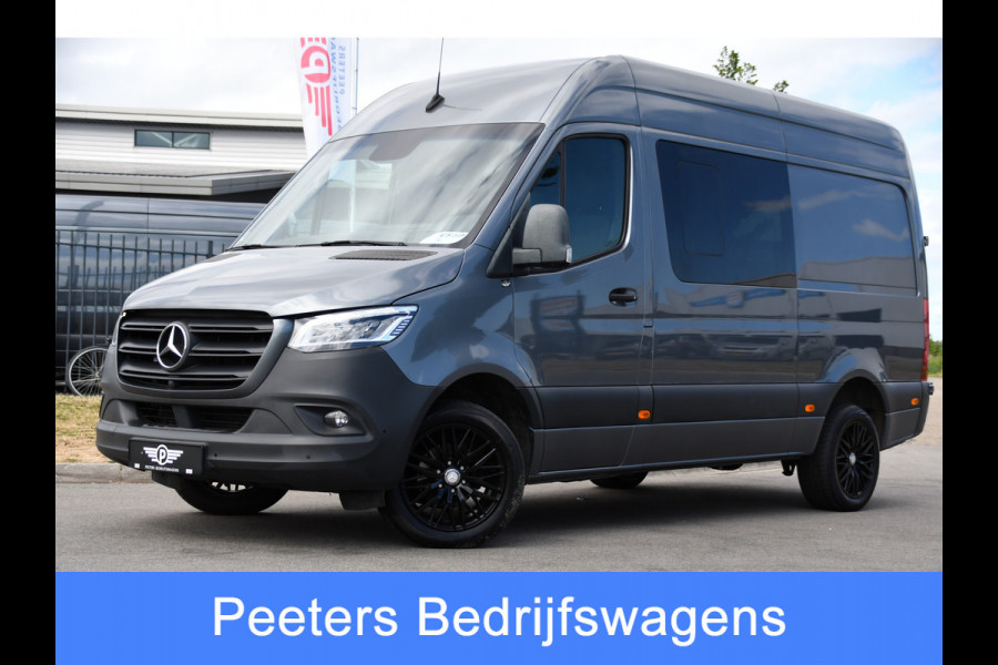 Mercedes-Benz Sprinter 319 V6 3.0 CDI L2H2 DC PB Edition 360 Camera, Cruise, Carplay, Automaat, LED, Stoelverwarming, 10,5'' Mbux, Multimedia, Geveerde stoel, 190pk, Trekhaak, Uniek!