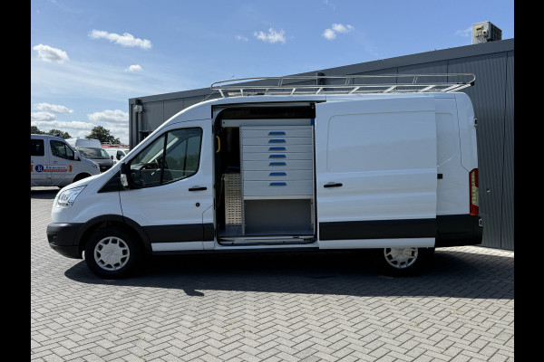 Ford Transit 350 2.0 TDCI 130 PK / L3H2 / 2x SCHUIFDEUR / SORTIMO INRICHTING / IMPERIAAL / 2.8 TONS TREKHAAK / 3-ZITS / CRUISE