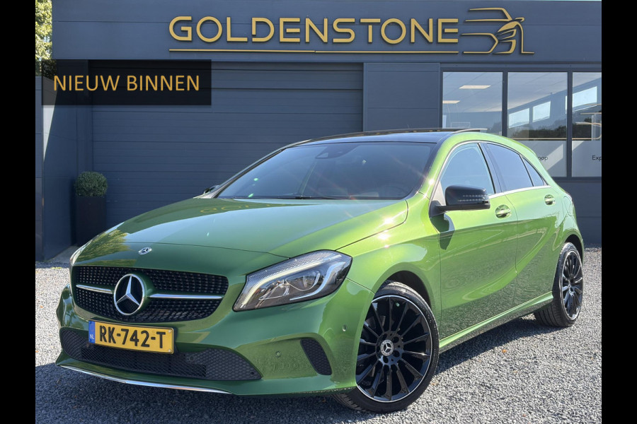 Mercedes-Benz A-Klasse 160 Ambition Automaat l Dealer Onderhouden l Pano l Carplay l Stoelverw l Navi l Halfleder l Pdc l LED l Clima l Cruise l Lm velgen l 102pk l N.A.P l Apk tot 07-2027