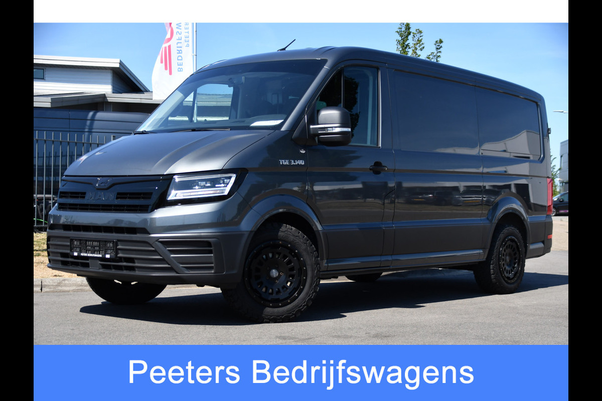 MAN TGE 3.140 35 2.0 L3H2 PB Edition Camera, Cruise, Carplay, LED, Stoelverwarming, Stuurverwarming, 140pk, Trekhaak, Automaat, Uniek!