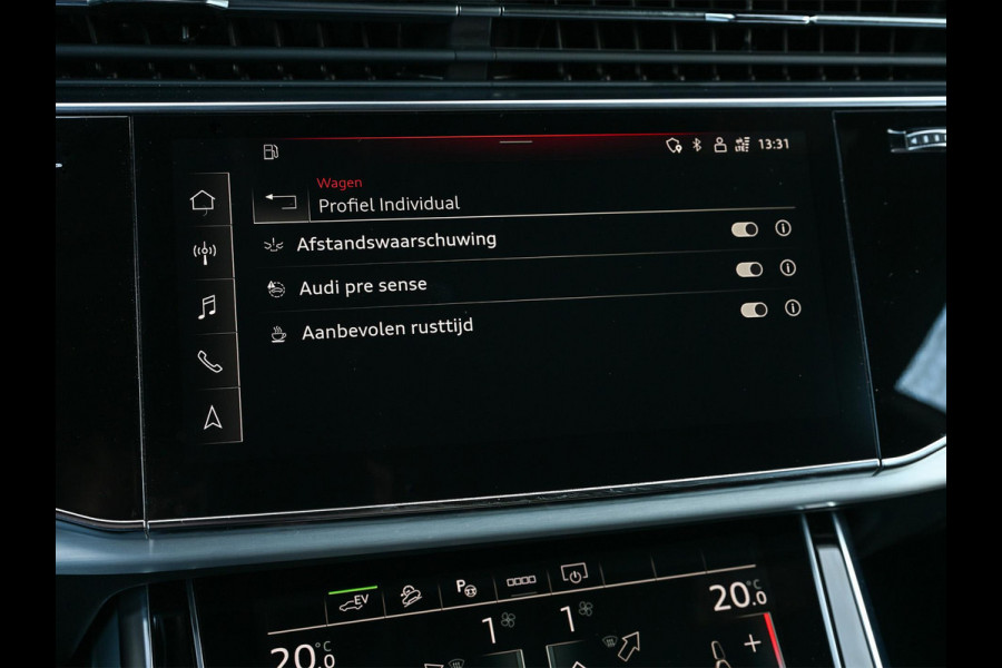 Audi Q8 60 TFSI e quattro Pro Line S Competition | Panoramadak | 360 Camera | Stoelmassage + Ventilatie | Luchtvering | Ambiance Interieur | Stoelverwarming V+A | Memory Seats |