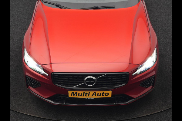 Volvo V60 T6 Recharge AWD R-Design PHEV 340pk Dealer O.H | Trehaak Af Fabriek | Camera | Lederen Sportstoelen Memory & Verwarmd | Cruise Control | Pilot Assist | Apple Carplay | Keyless | Stuurverwarming | Virtual | Navigatie | DAB | 19"L.M | Plug In Hybrid |