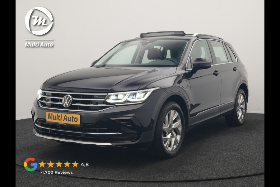 Volkswagen Tiguan 1.4 TSI eHybrid Elegance PHEV 245pk Dealer O.H | Trekhaak Af Fabriek | Panodak | Adaptive Cruise | IQ Light | 360 Camera | Lederen Sportstoelen Memory & Verwarmd | Travel Assist | Apple Carplay | Keyless | Stuurverwarming | BLIS | Virtual | Navigatie | DAB | 18"L.M | Plug In Hybrid |