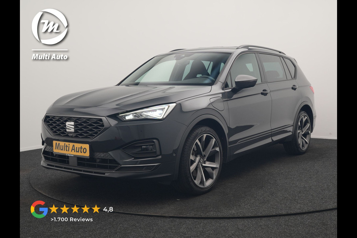Seat Tarraco 1.4 TSI e-Hybrid FR PHEV 245pk Dealer O.H | Trekhaak Af Fabriek | Adaptive Cruise | 360 Camera | Sportstoelen Memory & Verwarmd | Apple Carplay | Keyless | Stuurverwarming | BLIS | Virtual | Navigatie | DAB | 20"L.M |