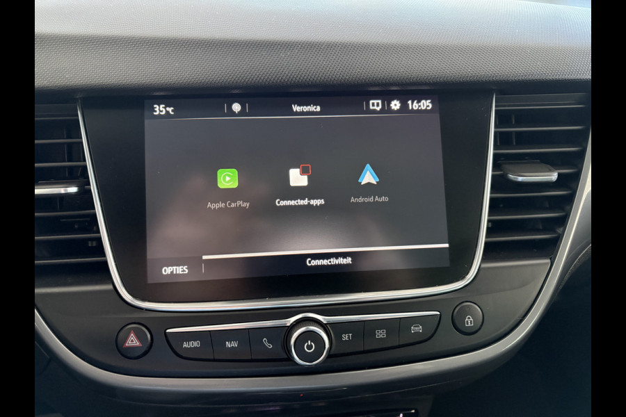 Opel Crossland 1.2 Turbo Elegance Achteruitrijcamera - Airco - Apple carplay - Bluetooth - Cruise control - Radio - Navigatie - Trekhaak - Elektrische ramen - Led verlichting - Start/stop systeem - Licht metalen velgen 16 inch - Stuur multifunctioneel