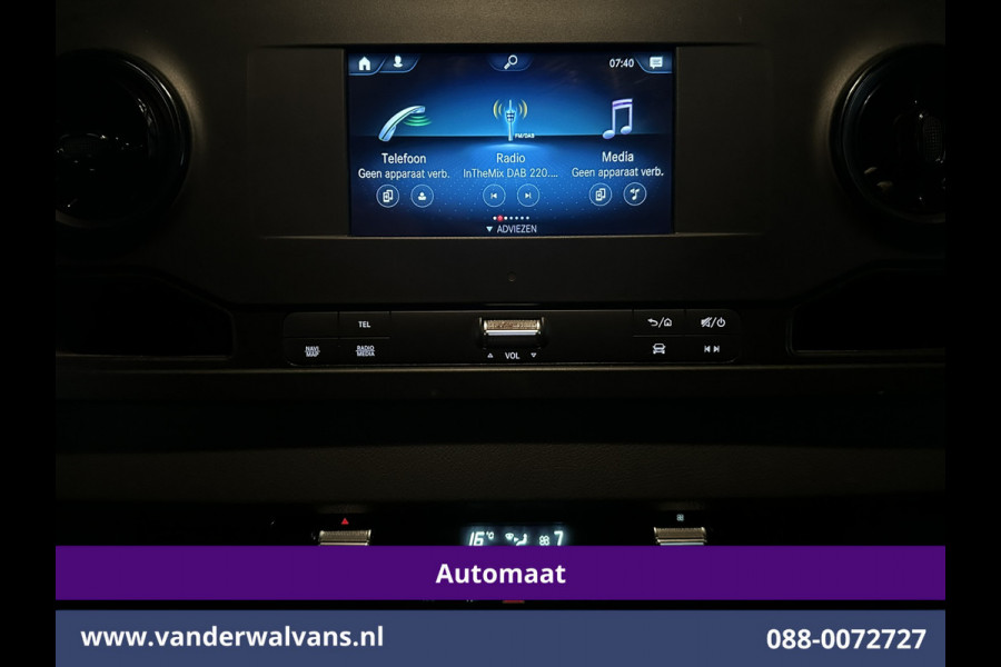 Mercedes-Benz Sprinter 317 CDI 170pk 9G-Tronic Automaat 3500kg Trekhaak L2H2 Euro6 Airco | Navigatie | Apple Carplay Android Auto, Bijrijdersbank