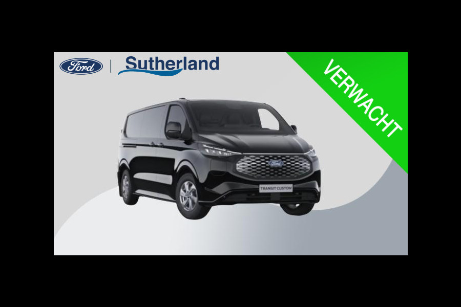 Ford E-Transit Custom 340 L2H1 Limited 71 kWh 218pk | Laadvloer bescherming | 12-weg verstel- en verwarmbare AGR bestuurders- en passagiersstoel Laadvloer bescherming,12-weg verstel- en verwarmbare AGR bestuurders- en passagiersstoel | Trekhaakvoorbereiding | 17 inch lichtmetalen velgen (Carbonised Grey) | Driver Assistent Pack Ultimate | AGM accu | BEV 3-fase oplaadkabel (mode 3, 32A, 10m)