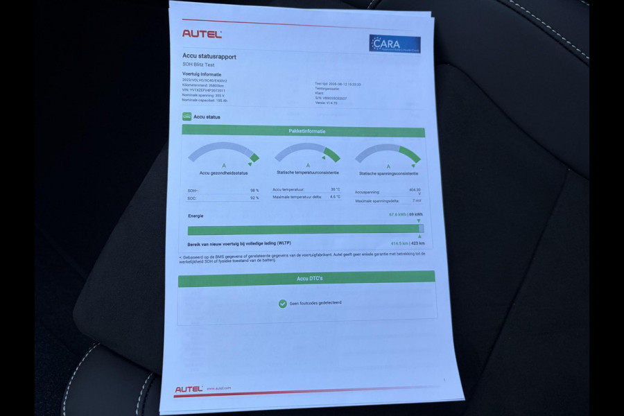 Volvo XC40 Core Recharge Pure Electric 2WD SOH 98% | STOEL STUUR VERWARMING | RIJKLAAR MET 12 MND BOVAG GARANTIE | ACHTERUITRIJCAMERA | CRUISE |