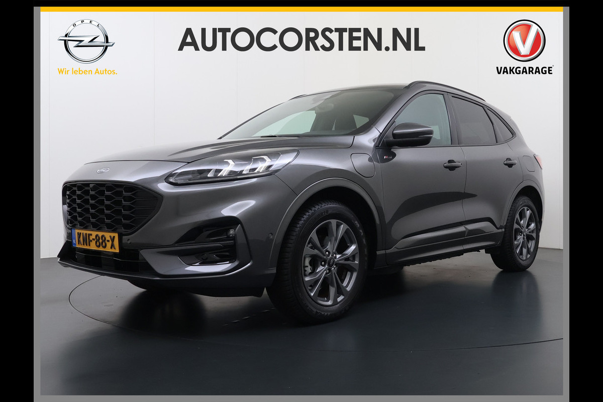 Ford Kuga 2.5 PHEV Hybrid ST-Line Adap.Cruise Stoel+Stuur+Voorruit+Achterbankverwarming Head-Up Display Camera Navi Elek.Achterklep Apple  Digital Cockpit Lane Assist Privacy Glas Lmv Pdc Led Bluetooth Isofix DAB Keyless