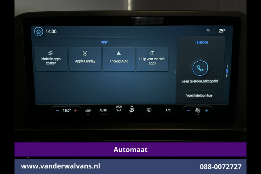 Ford Transit Custom 2.0 TDCI 136pk Automaat L1H1 Euro6 Airco | Camera | Apple Carplay | Cruisecontrol | LED | 2740kg trekhaak Android Auto, Parkeersensoren, Verwarmde voorruit, Bijrijdersbank