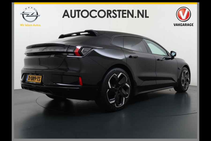 ZEEKR 001 AWD Performance 544PK 100kWh Panoramadak Warmtepomp 360°Camera Adap.Cruise Navi Ecc Stoel+Stuur+Achterbankverwarming Head-Up Dis Lmv 22" Pdc Elek.Achterklep Matrix Led Apple Carplay/Android Auto Draadloze telefoonlader 2.000kg Trekvermogen! 1e Eigenaar Origineel Nederlandse Auto