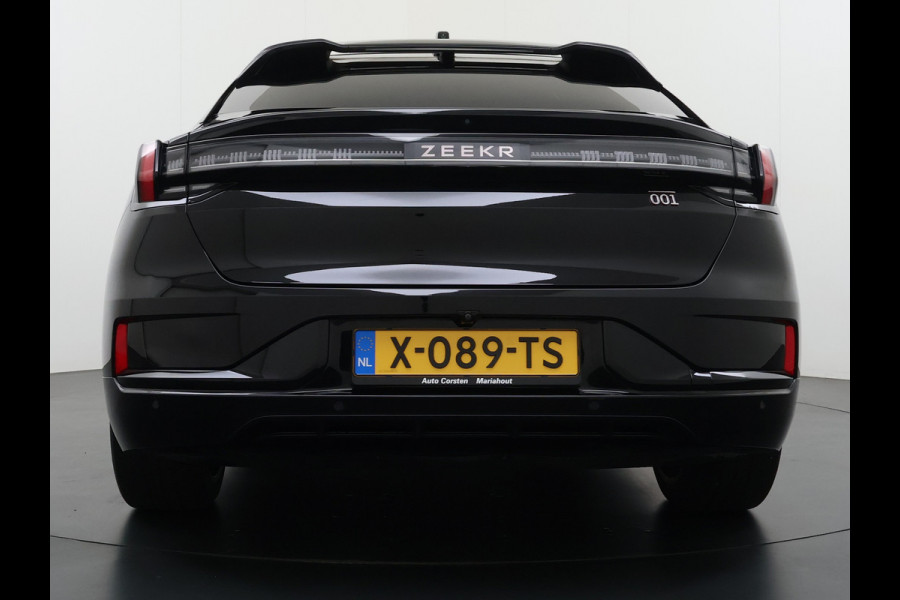 ZEEKR 001 AWD Performance 544PK 100kWh Panoramadak Warmtepomp 360°Camera Adap.Cruise Navi Ecc Stoel+Stuur+Achterbankverwarming Head-Up Dis Lmv 22" Pdc Elek.Achterklep Matrix Led Apple Carplay/Android Auto Draadloze telefoonlader 2.000kg Trekvermogen! 1e Eigenaar Origineel Nederlandse Auto