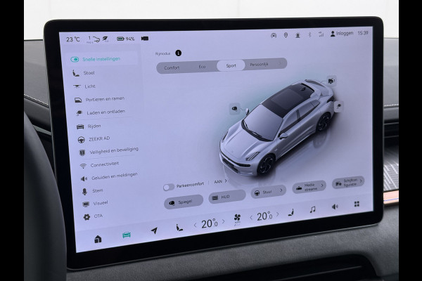 ZEEKR 001 AWD Performance 544PK 100kWh Panoramadak Warmtepomp 360°Camera Adap.Cruise Navi Ecc Stoel+Stuur+Achterbankverwarming Head-Up Dis Lmv 22" Pdc Elek.Achterklep Matrix Led Apple Carplay/Android Auto Draadloze telefoonlader 2.000kg Trekvermogen! 1e Eigenaar Origineel Nederlandse Auto