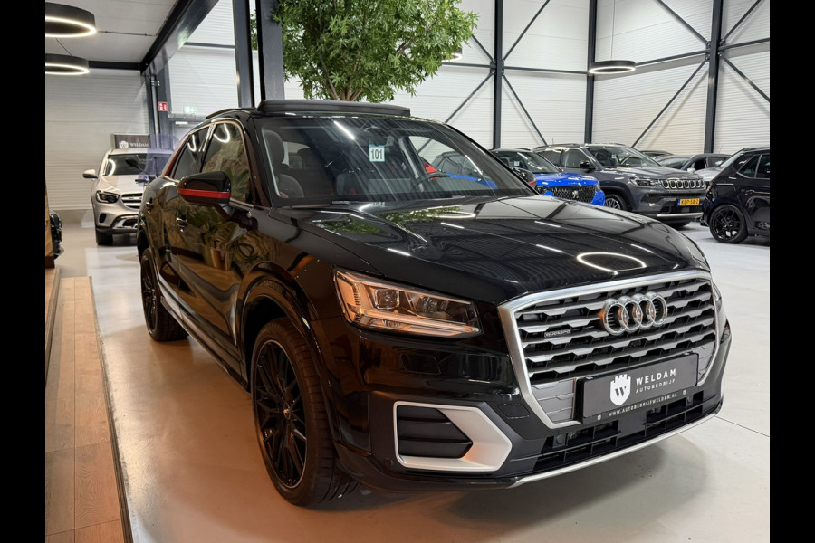 Audi Q2 2.0 TFSI Quattro Sport|Black on Black|Carplay|Groot Navi|B&O|Pano|Virtual Cockpit|Dodehoek|Afn. Trekhaak|Keyless|Rijklaar