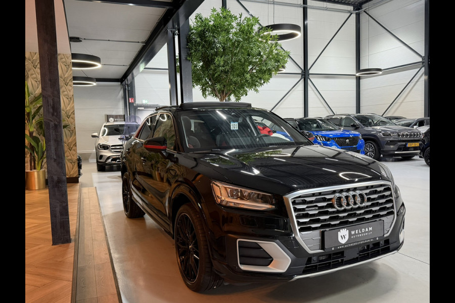 Audi Q2 2.0 TFSI Quattro Sport|Black on Black|Carplay|Groot Navi|B&O|Pano|Virtual Cockpit|Dodehoek|Afn. Trekhaak|Keyless|Rijklaar