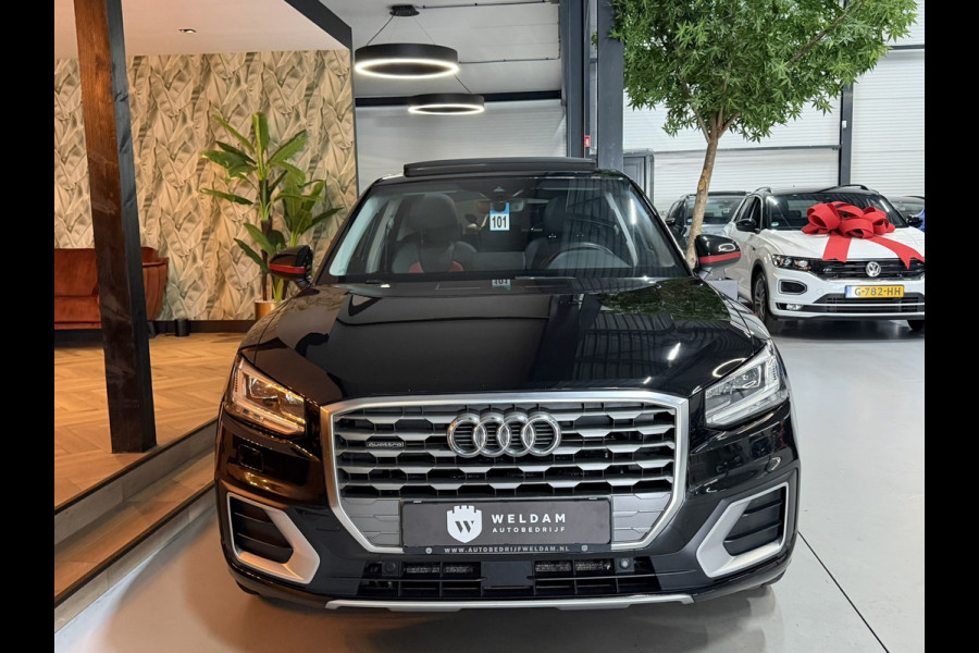 Audi Q2 2.0 TFSI Quattro Sport|Black on Black|Carplay|Groot Navi|B&O|Pano|Virtual Cockpit|Dodehoek|Afn. Trekhaak|Keyless|Rijklaar