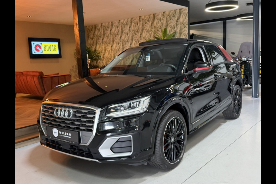 Audi Q2 2.0 TFSI Quattro Sport|Black on Black|Carplay|Groot Navi|B&O|Pano|Virtual Cockpit|Dodehoek|Afn. Trekhaak|Keyless|Rijklaar