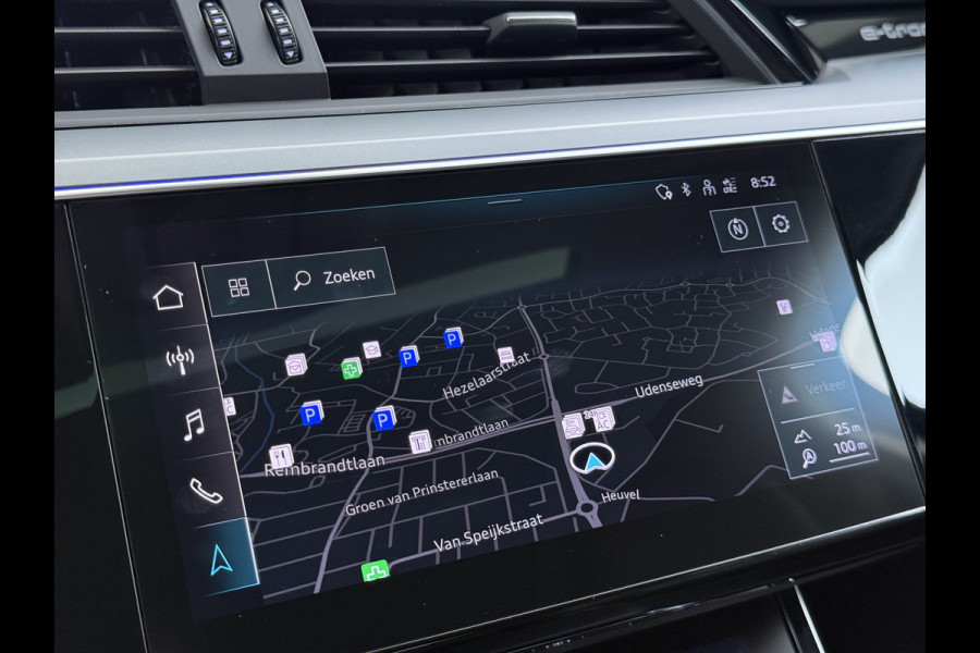 Audi e-tron 50 Quattro Panoramadak Adap.Cruise Leder Trekhaak Camera Apple Carplay Android Auto Lmv 21" Elek.Stoelen+Memory SOH 89% Navi Ecc Stoelverwarming Elek.Achterklep Pdc Led DAB Bluetooth Isofix Virtual Cockpit 1.800KG Trekgewicht Origineel Nederlandse Auto