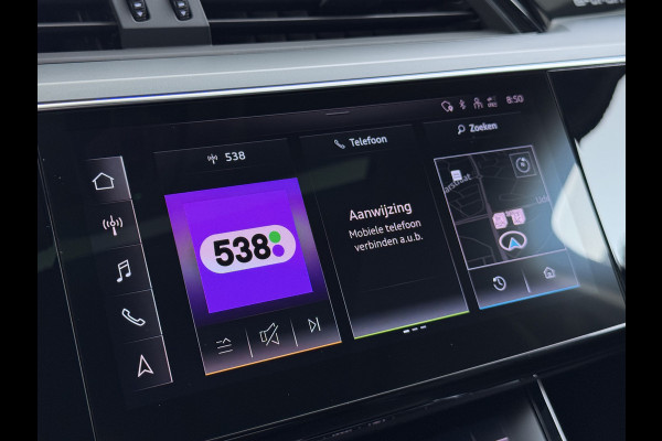 Audi e-tron 50 Quattro Panoramadak Adap.Cruise Leder Trekhaak Camera Apple Carplay Android Auto Lmv 21" Elek.Stoelen+Memory SOH 89% Navi Ecc Stoelverwarming Elek.Achterklep Pdc Led DAB Bluetooth Isofix Virtual Cockpit 1.800KG Trekgewicht Origineel Nederlandse Auto
