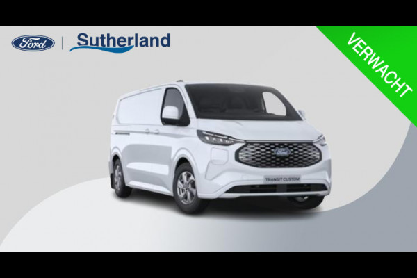 Ford E-Transit Custom 340 L2H1 Limited 71 kWh 218pk | Laadvloer bescherming | 12-weg verstel- en verwarmbare AGR bestuurders- en passagiersstoel Laadvloer bescherming,12-weg verstel- en verwarmbare AGR bestuurders- en passagiersstoel | Trekhaakvoorbereiding | 17 inch lichtmetalen velgen (Carbonised Grey) | Driver Assistent Pack Ultimate | AGM accu | BEV 3-fase oplaadkabel (mode 3, 32A, 10m)