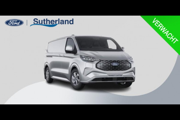 Ford E-Transit Custom 340 L2H1 Limited 71 kWh 218pk | Laadvloer bescherming | 12-weg verstel- en verwarmbare AGR bestuurders- en passagiersstoel Laadvloer bescherming,12-weg verstel- en verwarmbare AGR bestuurders- en passagiersstoel | Trekhaakvoorbereiding | 17 inch lichtmetalen velgen (Carbonised Grey) | Driver Assistent Pack Ultimate | AGM accu | BEV 3-fase oplaadkabel (mode 3, 32A, 10m)