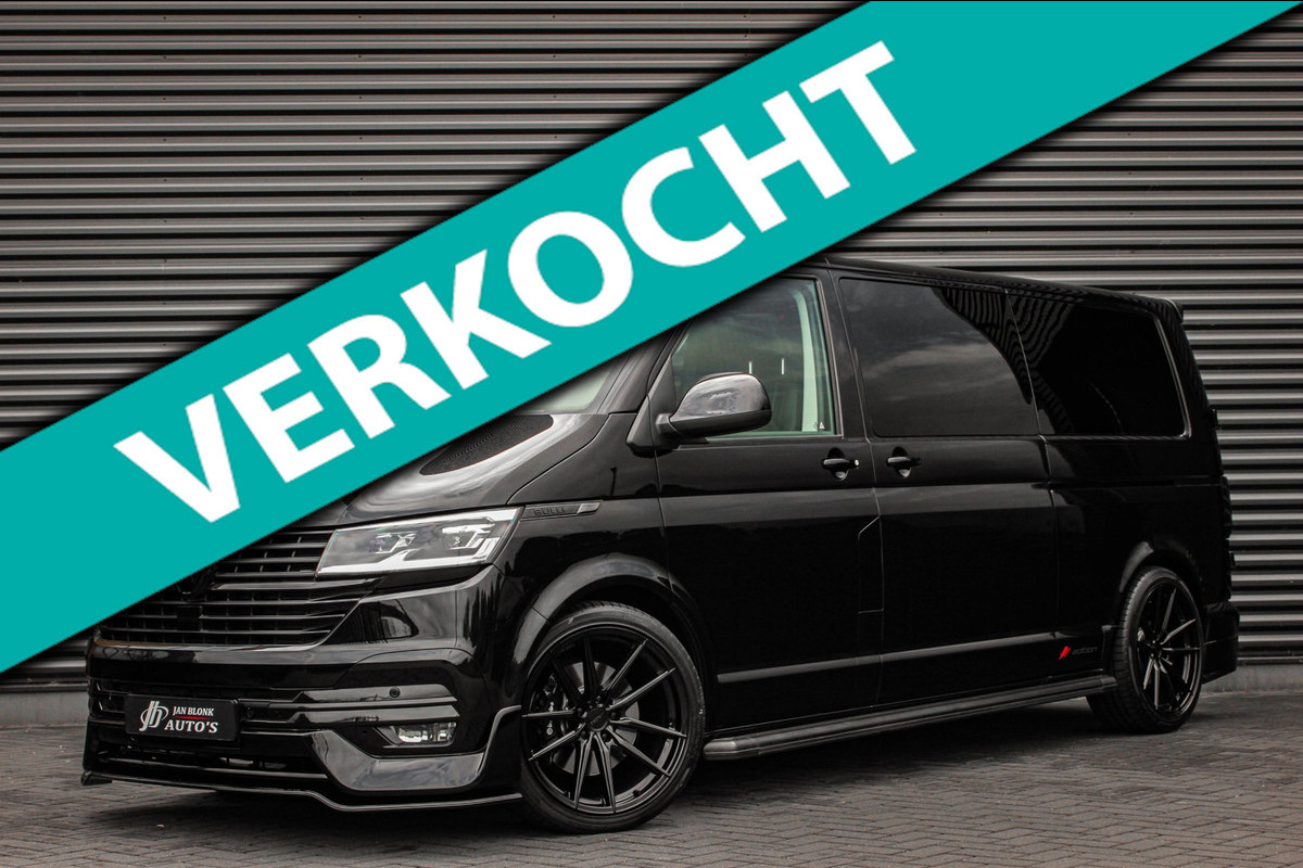 Volkswagen Transporter 2.0 TDI L2H1 204PK BULLI DC DUBBEL CABINE / LEIGHTONVANS BODYKIT / FULL OPTIONS / LEDER / FULL BLACK /APPLE