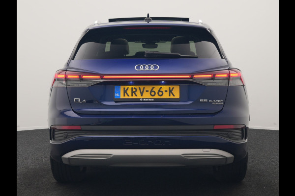 Audi Q4 e-tron 55 Quattro Advanced edition 82 kWh 340pk | Panodak | Adaptive Cruise | Head Up | Sonos Audio | Camera | Matrix LED | Stoelen & Stuur Verwarmd | Blis | Apple Carplay | Navigatie | DAB |