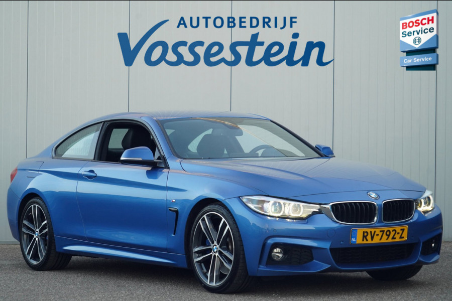 BMW 4 Serie Coupé 430i High Executive / M-Sport / NL-Auto / Dealeronderhouden / Estoril Blue / Leder / Navi