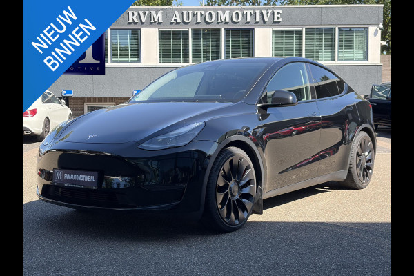 Tesla Model Y Performance AWD 75 kWh SOH 95% | 21 INCH TURBINE VELGEN| TESLA FABRIEKSGARANTIE T/M 01-2027 of 80.000KM!| RESTERENDE FABRIEKSGARANTIE OP DE HOOGVOLTACCU + AANDRIJFLIJN T/M 01-2031 of 192.000KM!