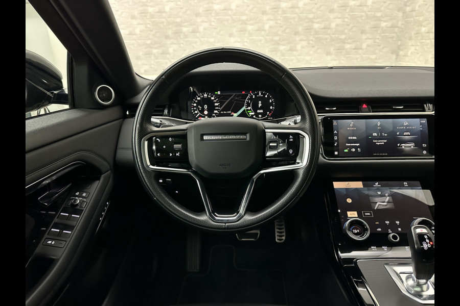 Land Rover Range Rover Evoque P300e AWD R-Dynamic HSE | Panorama | 360 Camera | Leder | Memory | Digitale-Cockpit | Keyless-Entry | Meridian-Sound | Stuurverwarming | Getint Glas | Black-Optic | 20 inch | Stand-Clima | Dodehoek | Lane Assist | Camera-Spiegel |