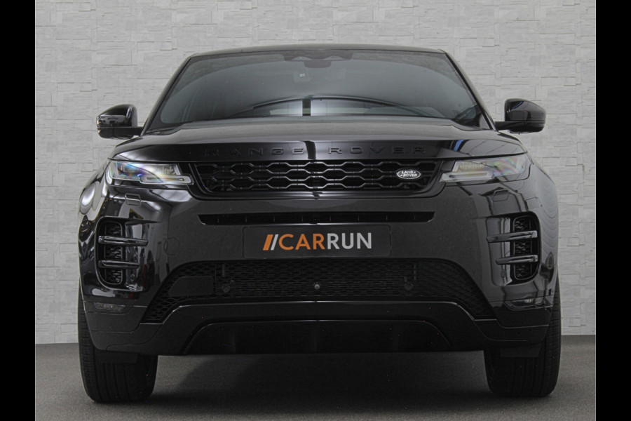 Land Rover Range Rover Evoque P300e AWD R-Dynamic HSE | Panorama | 360 Camera | Leder | Memory | Digitale-Cockpit | Keyless-Entry | Meridian-Sound | Stuurverwarming | Getint Glas | Black-Optic | 20 inch | Stand-Clima | Dodehoek | Lane Assist | Camera-Spiegel |