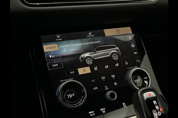 Land Rover Range Rover Evoque P300e AWD R-Dynamic HSE | Panorama | 360 Camera | Leder | Memory | Digitale-Cockpit | Keyless-Entry | Meridian-Sound | Stuurverwarming | Getint Glas | Black-Optic | 20 inch | Stand-Clima | Dodehoek | Lane Assist | Camera-Spiegel |